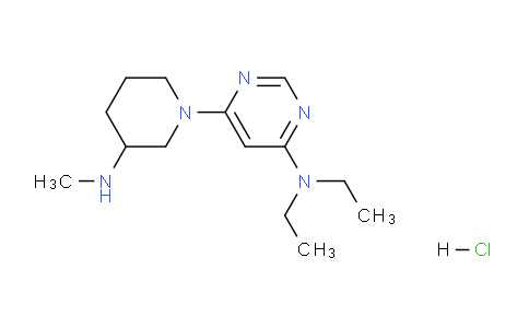 CAS No. 1353947-01-9, N,N-Diethyl-6-(3-(methylamino)piperidin-1-yl)pyrimidin-4-amine hydrochloride