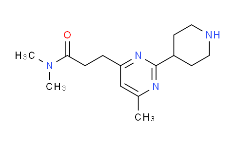 CAS No. 1316222-84-0, N,N-Dimethyl-3-(6-methyl-2-(piperidin-4-yl)pyrimidin-4-yl)propanamide