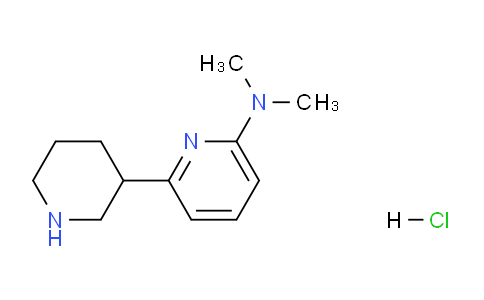 CAS No. 1361116-45-1, N,N-Dimethyl-6-(piperidin-3-yl)pyridin-2-amine hydrochloride