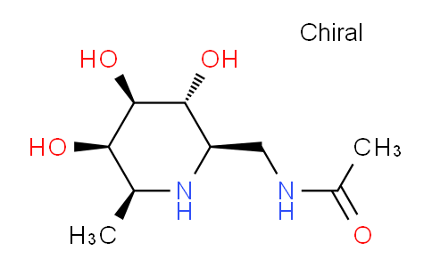 CAS No. 637772-10-2, N-(((2R,3R,4R,5R,6S)-3,4,5-Trihydroxy-6-methylpiperidin-2-yl)methyl)acetamide