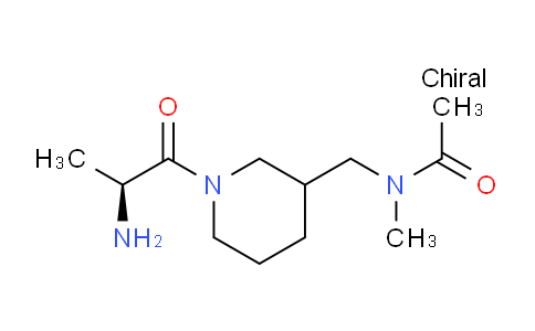 CAS No. 1354025-40-3, N-((1-((S)-2-Aminopropanoyl)piperidin-3-yl)methyl)-N-methylacetamide