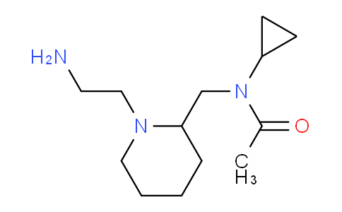 CAS No. 1353955-77-7, N-((1-(2-Aminoethyl)piperidin-2-yl)methyl)-N-cyclopropylacetamide