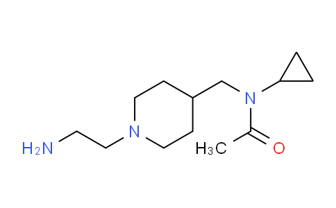 CAS No. 1353988-64-3, N-((1-(2-Aminoethyl)piperidin-4-yl)methyl)-N-cyclopropylacetamide