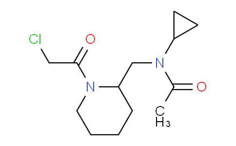 CAS No. 1353988-66-5, N-((1-(2-Chloroacetyl)piperidin-2-yl)methyl)-N-cyclopropylacetamide