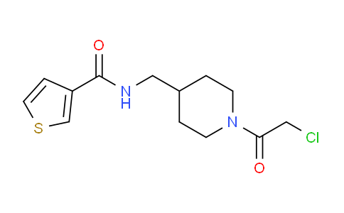 CAS No. 1417794-01-4, N-((1-(2-Chloroacetyl)piperidin-4-yl)methyl)thiophene-3-carboxamide
