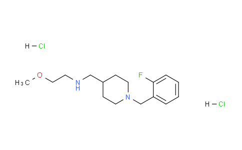 CAS No. 1185296-35-8, N-((1-(2-Fluorobenzyl)piperidin-4-yl)methyl)-2-methoxyethanamine dihydrochloride
