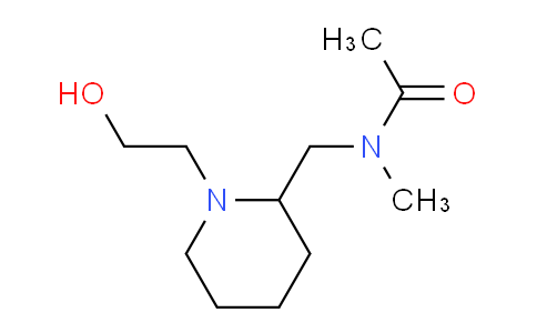 CAS No. 1353976-80-3, N-((1-(2-Hydroxyethyl)piperidin-2-yl)methyl)-N-methylacetamide
