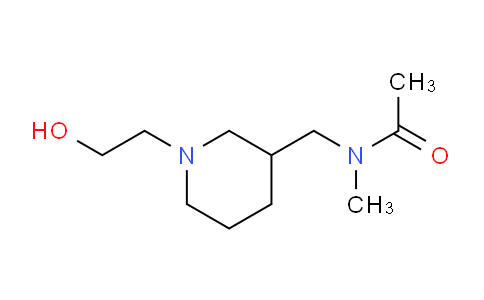 CAS No. 1353988-28-9, N-((1-(2-Hydroxyethyl)piperidin-3-yl)methyl)-N-methylacetamide