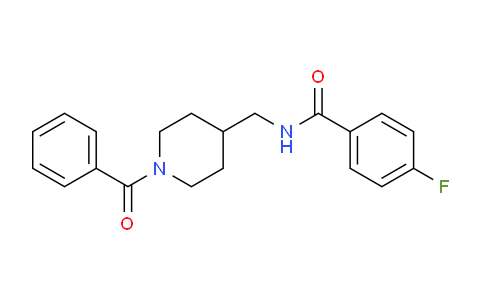 CAS No. 1956324-58-5, N-((1-Benzoylpiperidin-4-yl)methyl)-4-fluorobenzamide