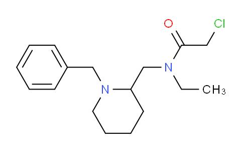 CAS No. 1353947-47-3, N-((1-Benzylpiperidin-2-yl)methyl)-2-chloro-N-ethylacetamide