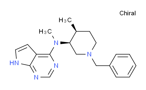 CAS No. 1252883-90-1, N-((3S,4S)-1-Benzyl-4-methylpiperidin-3-yl)-N-methyl-7H-pyrrolo[2,3-d]pyrimidin-4-amine