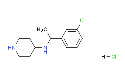 CAS No. 1185310-15-9, N-(1-(3-Chlorophenyl)ethyl)piperidin-4-amine hydrochloride