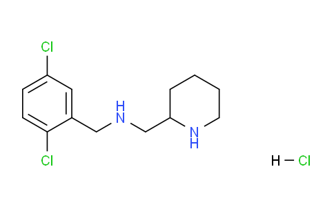 CAS No. 1289388-43-7, N-(2,5-Dichlorobenzyl)-1-(piperidin-2-yl)methanamine hydrochloride