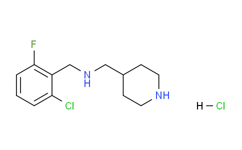 CAS No. 1261230-66-3, N-(2-Chloro-6-fluorobenzyl)-1-(piperidin-4-yl)methanamine hydrochloride