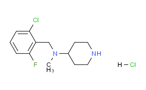 CAS No. 1289386-30-6, N-(2-Chloro-6-fluorobenzyl)-N-methylpiperidin-4-amine hydrochloride