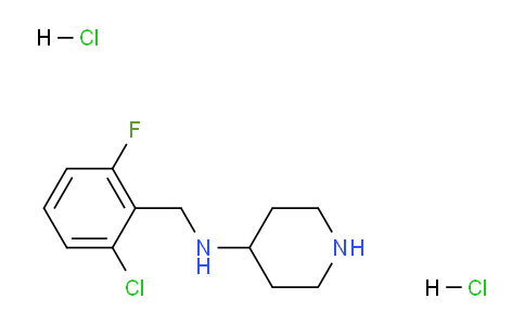 CAS No. 1349717-85-6, N-(2-Chloro-6-fluorobenzyl)piperidin-4-amine dihydrochloride