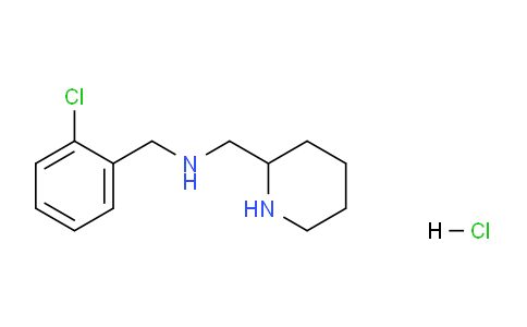 CAS No. 1261231-97-3, N-(2-Chlorobenzyl)-1-(piperidin-2-yl)methanamine hydrochloride