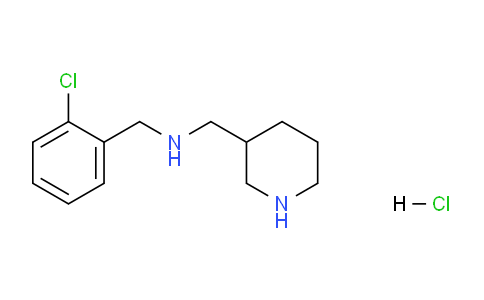 CAS No. 1261235-66-8, N-(2-Chlorobenzyl)-1-(piperidin-3-yl)methanamine hydrochloride