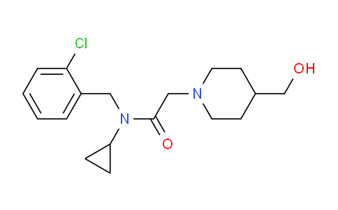 CAS No. 1353958-68-5, N-(2-Chlorobenzyl)-N-cyclopropyl-2-(4-(hydroxymethyl)piperidin-1-yl)acetamide