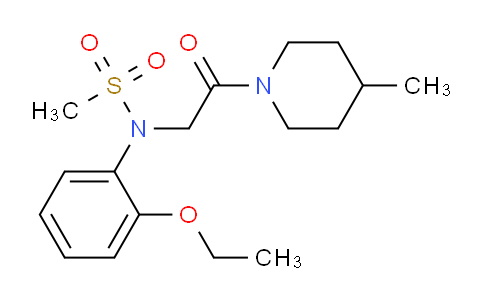 CAS No. 700859-06-9, N-(2-Ethoxyphenyl)-N-(2-(4-methylpiperidin-1-yl)-2-oxoethyl)methanesulfonamide