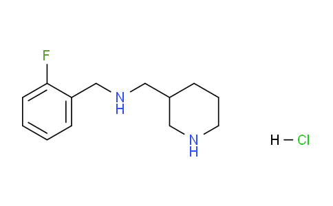 CAS No. 1261235-13-5, N-(2-Fluorobenzyl)-1-(piperidin-3-yl)methanamine hydrochloride