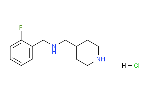 CAS No. 1261231-62-2, N-(2-Fluorobenzyl)-1-(piperidin-4-yl)methanamine hydrochloride