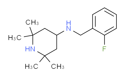 CAS No. 626212-96-2, N-(2-Fluorobenzyl)-2,2,6,6-tetramethylpiperidin-4-amine