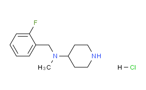 CAS No. 1261235-83-9, N-(2-Fluorobenzyl)-N-methylpiperidin-4-amine hydrochloride