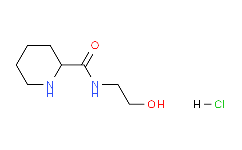 CAS No. 1236262-38-6, N-(2-Hydroxyethyl)piperidine-2-carboxamide hydrochloride