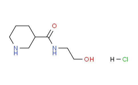 CAS No. 1220037-05-7, N-(2-Hydroxyethyl)piperidine-3-carboxamide hydrochloride