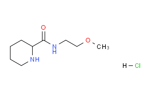 CAS No. 1236262-33-1, N-(2-Methoxyethyl)piperidine-2-carboxamide hydrochloride