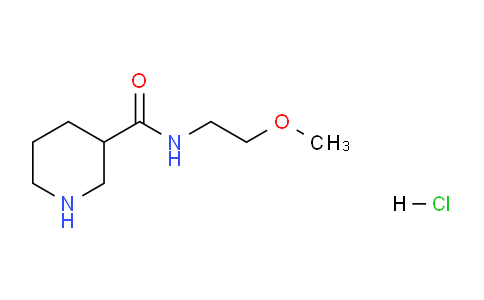 CAS No. 1220019-28-2, N-(2-Methoxyethyl)piperidine-3-carboxamide hydrochloride