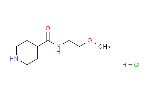 CAS No. 1220037-89-7, N-(2-Methoxyethyl)piperidine-4-carboxamide hydrochloride