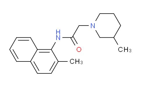 CAS No. 337354-24-2, N-(2-Methylnaphthalen-1-yl)-2-(3-methylpiperidin-1-yl)acetamide