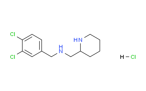 CAS No. 1289384-79-7, N-(3,4-Dichlorobenzyl)-1-(piperidin-2-yl)methanamine hydrochloride