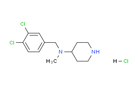 CAS No. 1261230-57-2, N-(3,4-Dichlorobenzyl)-N-methylpiperidin-4-amine hydrochloride