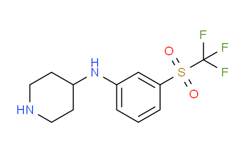 CAS No. 387350-88-1, N-(3-((Trifluoromethyl)sulfonyl)phenyl)piperidin-4-amine