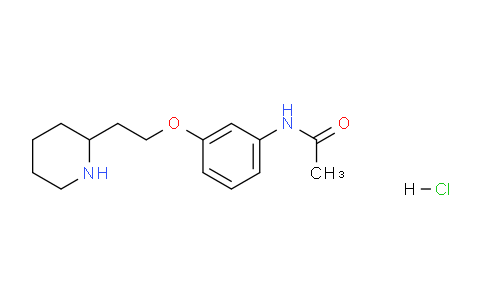 CAS No. 1219967-87-9, N-(3-(2-(Piperidin-2-yl)ethoxy)phenyl)acetamide hydrochloride