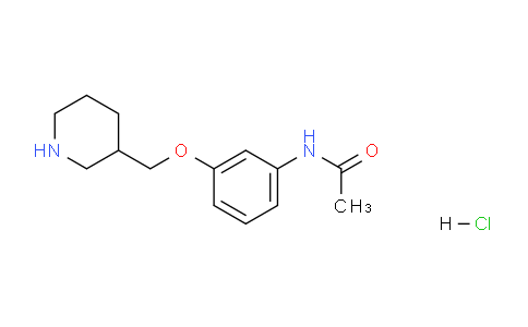 CAS No. 1220027-71-3, N-(3-(Piperidin-3-ylmethoxy)phenyl)acetamide hydrochloride