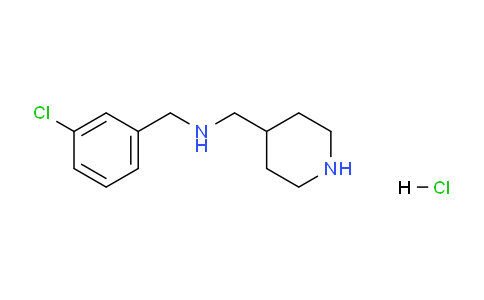 CAS No. 1261231-78-0, N-(3-Chlorobenzyl)-1-(piperidin-4-yl)methanamine hydrochloride