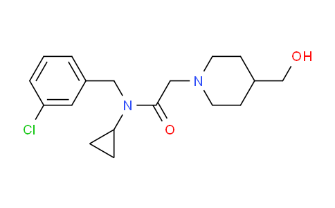 CAS No. 1353982-32-7, N-(3-Chlorobenzyl)-N-cyclopropyl-2-(4-(hydroxymethyl)piperidin-1-yl)acetamide