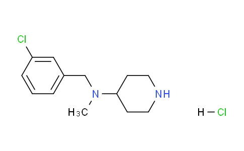 CAS No. 1261235-18-0, N-(3-Chlorobenzyl)-N-methylpiperidin-4-amine hydrochloride
