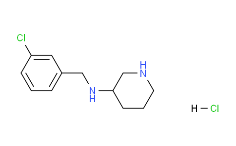 CAS No. 1261229-92-8, N-(3-Chlorobenzyl)piperidin-3-amine hydrochloride