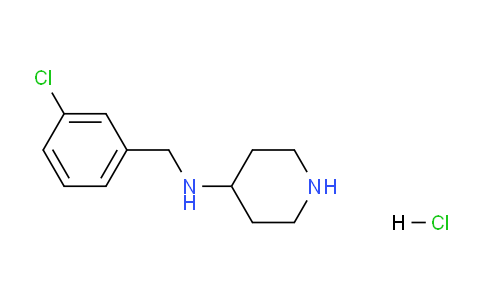CAS No. 1261231-44-0, N-(3-Chlorobenzyl)piperidin-4-amine hydrochloride