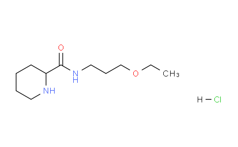 CAS No. 1236261-14-5, N-(3-Ethoxypropyl)piperidine-2-carboxamide hydrochloride