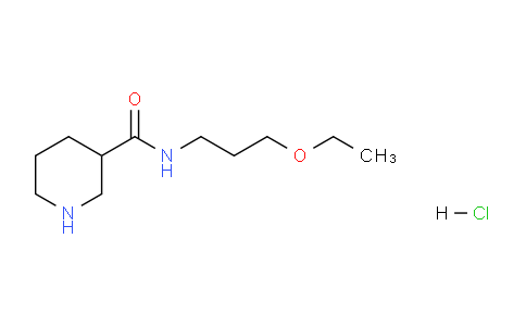 CAS No. 1220038-16-3, N-(3-Ethoxypropyl)piperidine-3-carboxamide hydrochloride