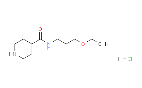 CAS No. 1220030-38-5, N-(3-Ethoxypropyl)piperidine-4-carboxamide hydrochloride