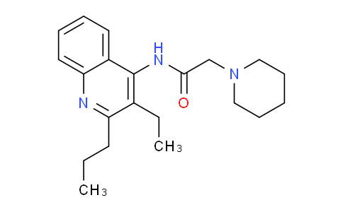 CAS No. 298203-42-6, N-(3-Ethyl-2-propylquinolin-4-yl)-2-(piperidin-1-yl)acetamide