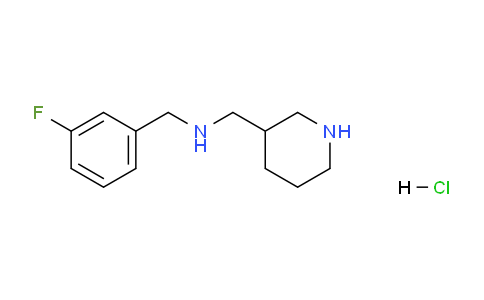 CAS No. 1261236-02-5, N-(3-Fluorobenzyl)-1-(piperidin-3-yl)methanamine hydrochloride