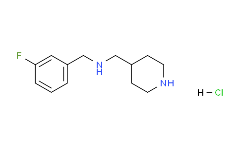 CAS No. 1261234-90-5, N-(3-Fluorobenzyl)-1-(piperidin-4-yl)methanamine hydrochloride
